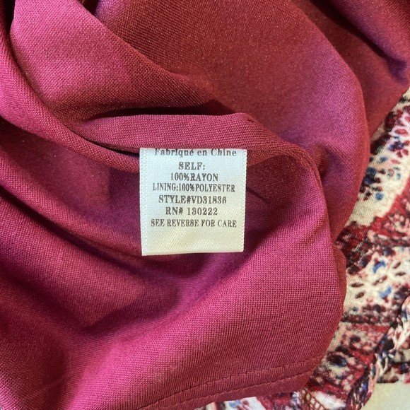 Very J Womens  Large Colorful Floral Paisley Geometric Tunic Top Bohemian - Picture 8 of 14